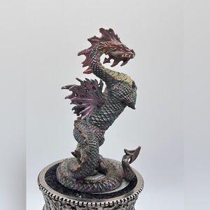 Enchanted Kingdom of XANTH DRAGON KING  Purple Franklin Mint Pewter 1989 D&D VTG